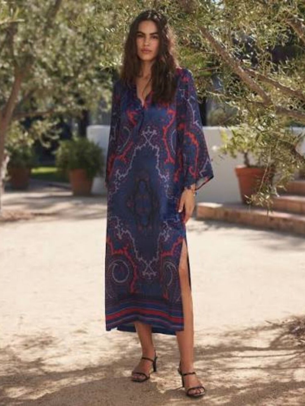 hermoza Antoinette Midi Dress in Midnight Blue, Size Small